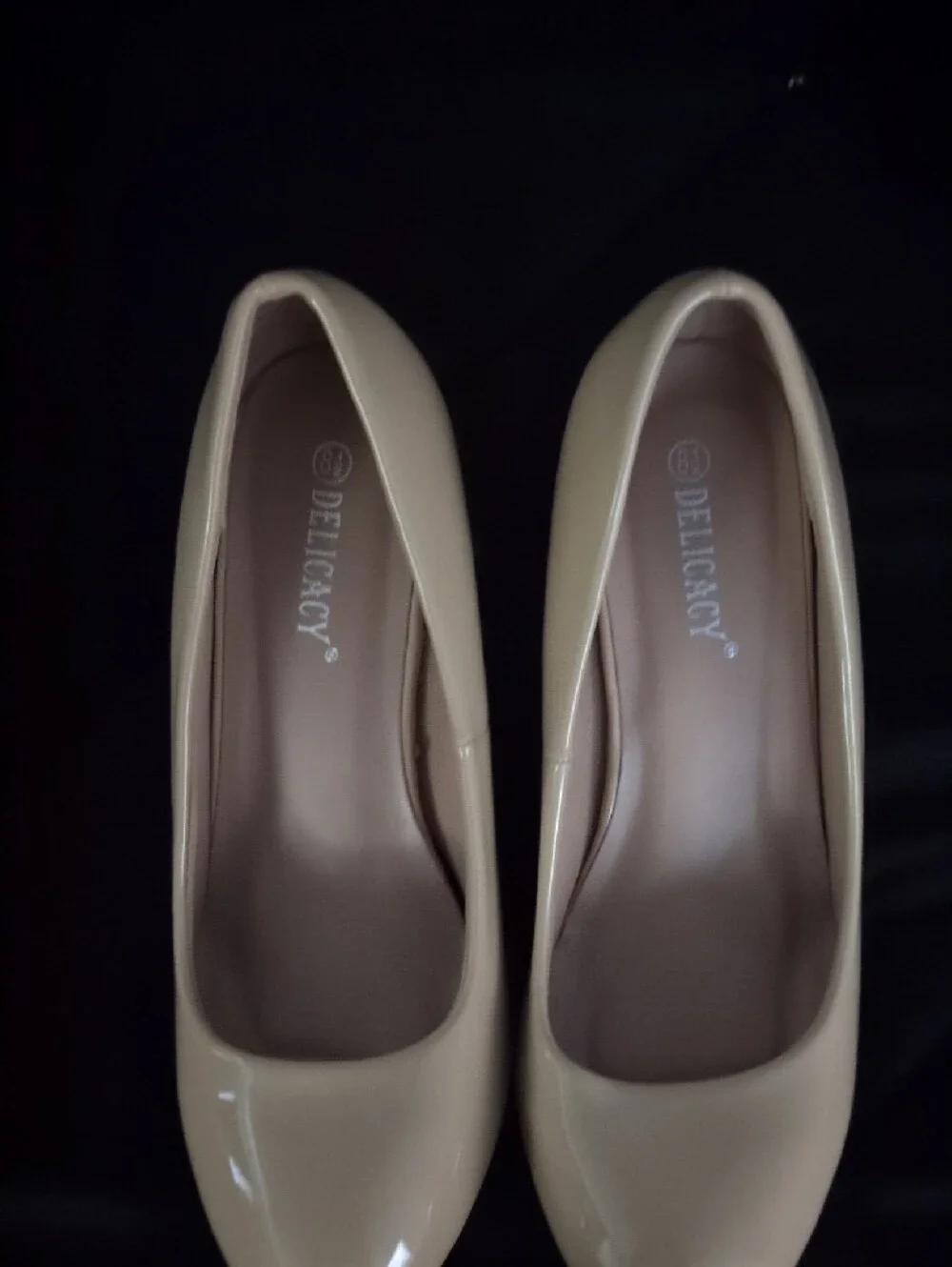 Delicacy Patent Nude High Heel Pump